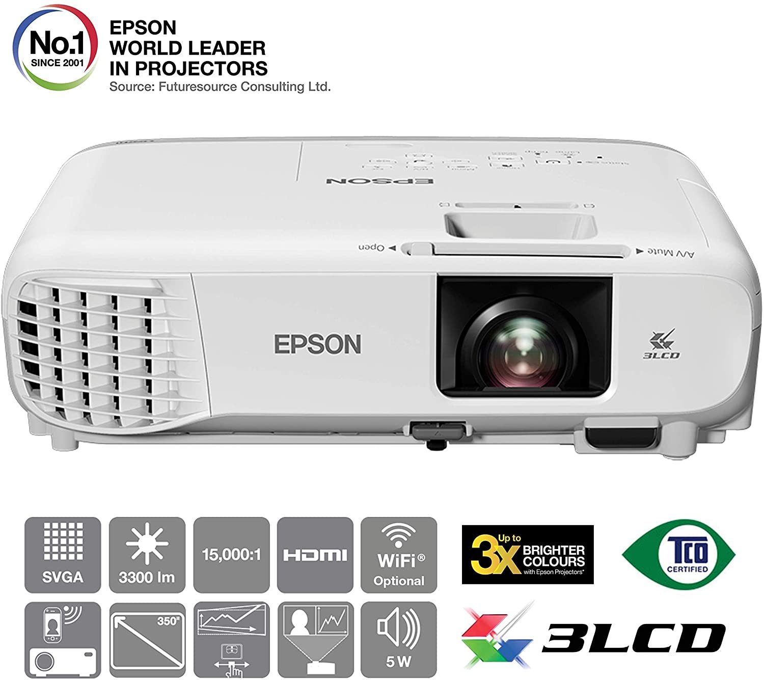 Epson EB-S39 Portable 3LCD Business Projector