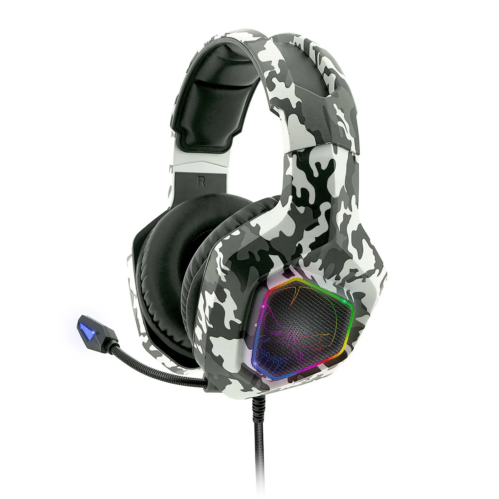 CASQUE-MICRO SPIRIT OF GAMER ELITE-H50 ARCTIC EDITION COMPATIBLE PC /XBOX  ONE/PS4/SWITCH/BLANC RGB