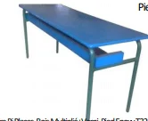 Table Prés Scolaire Bi Places, Bois Multiplié+Verni, Pied Epoxy T32 ,[120X45X55TLS0001