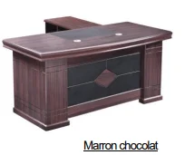 Bureau Marron chocolat +Retour MDF A-8028[160X80X76]