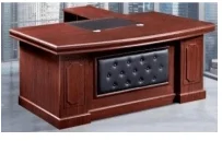 Bureau Marron chocolat +Retour MDF A-8084[180X90X76]
