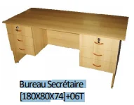 Bureau Secrétaire [180X80X74]+06T BLM0015,