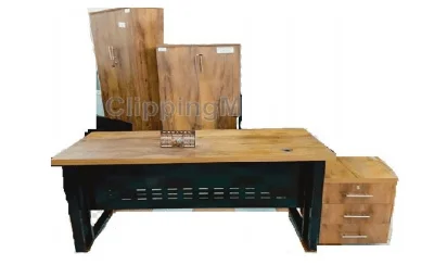 Bureau Secrétaire 140, Caisson Mob, Fep, Pied Métal, Cache Jupe Métal, BLMTK0051