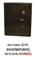 Coffre Arm Forte 02 PP , [200X95X40], Ser+Comb, ALM0024 Arm Forte 02 PP , [H100XW95XD40], Ser+Comb, ALM0023