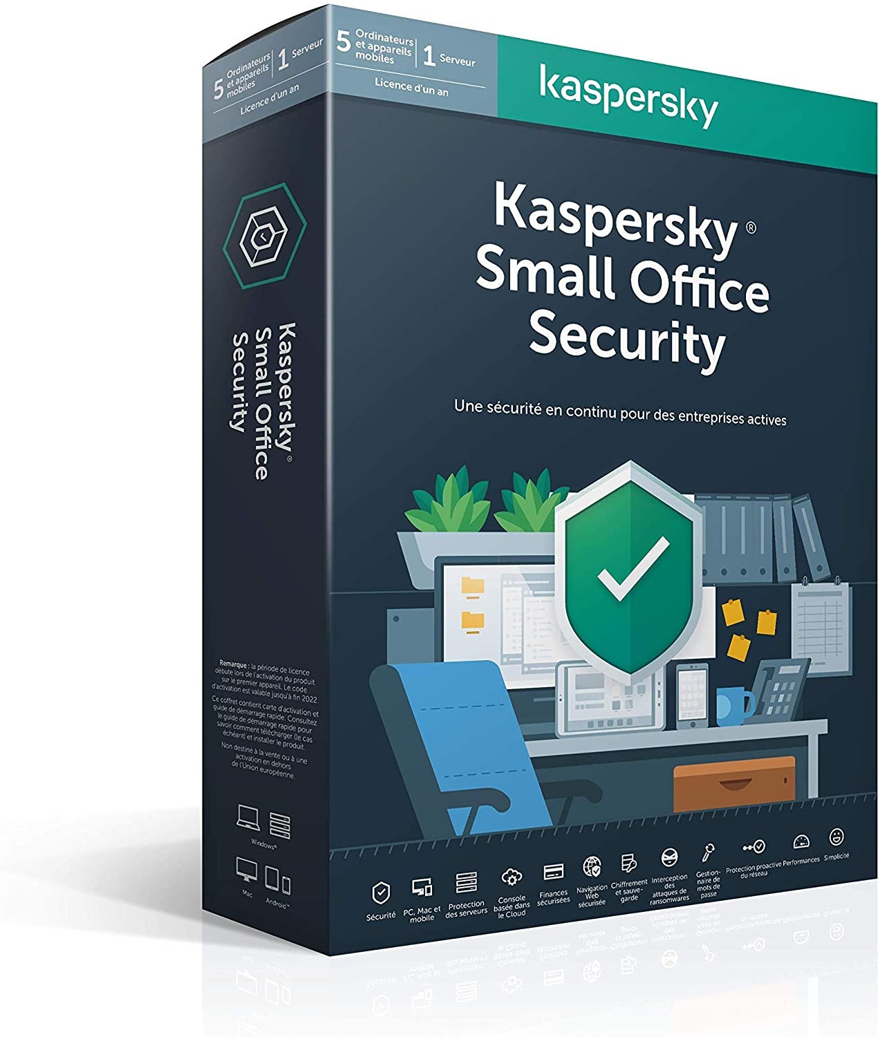 Kaspersky Small Office Security 7.0 1x Serveur + 5 Psts + 5 Mobils